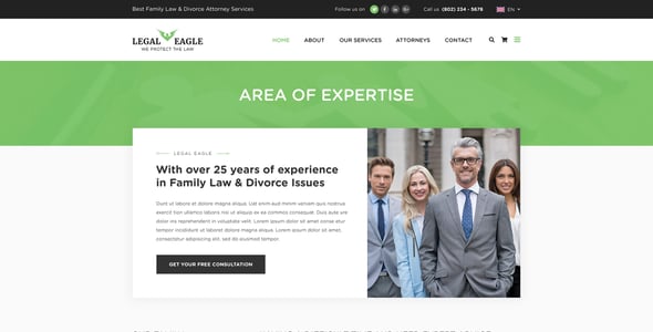 Legal Eagle -  Attorney & Law Agency PSD Template