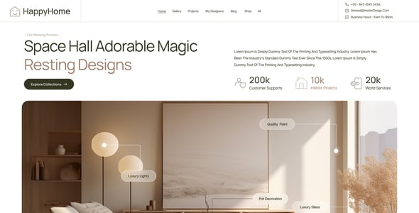 Happyhome - Architect & Construction Figma Template