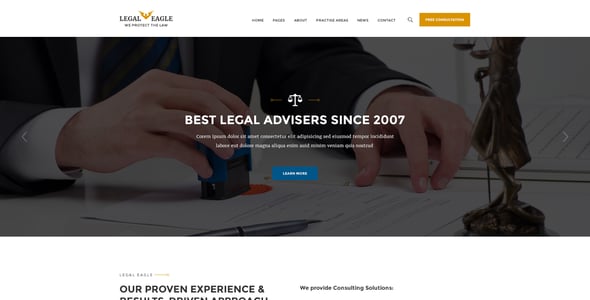Legal Eagle -  Attorney & Law Agency PSD Template
