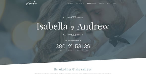 Neela — Onepage/Multipage Wedding WordPress Theme