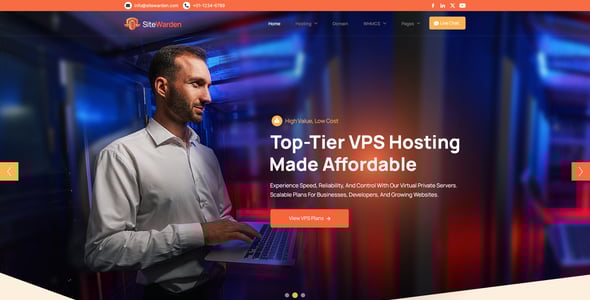 SiteWarden | Web Hosting PSD Template