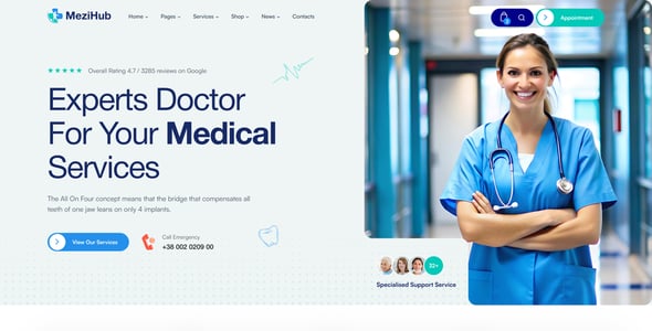 Mezihub - Medical and Health Care Figma Template