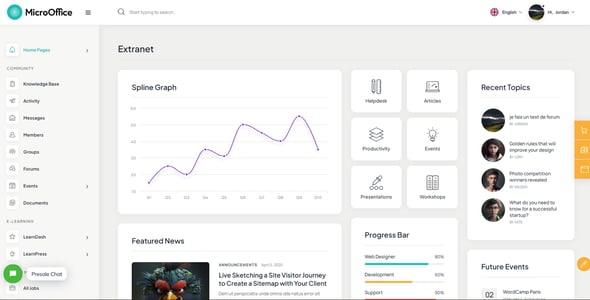 Micro Office | Extranet & Intranet WordPress Theme