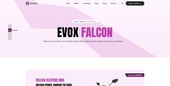 Evox - Electric Bikes PSD Template