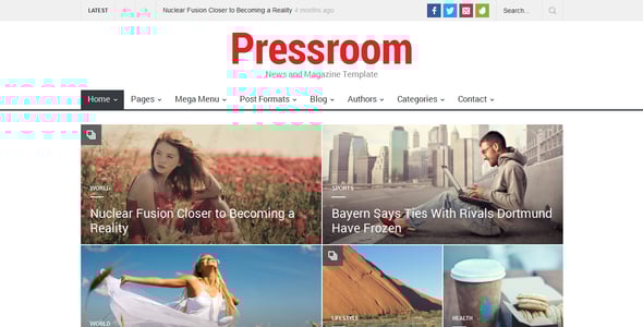 Pressroom - News Magazine Template