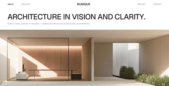 Runique – Architecture Firm Website UI Figma Template
