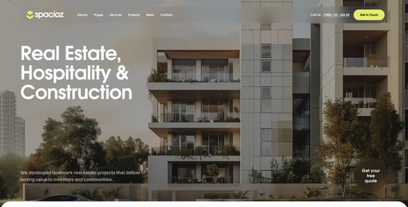 Spaciaz – Real Estate & Construction Group WordPress Theme