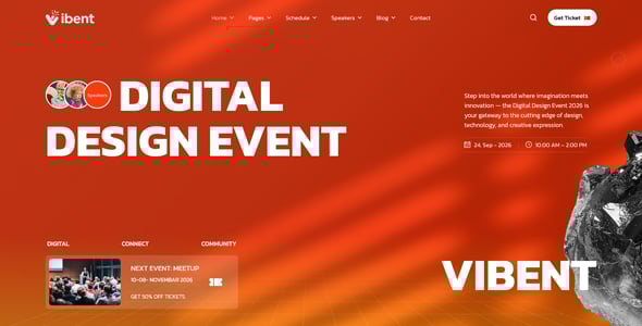 Vibent - Event & Conference WordPress Theme