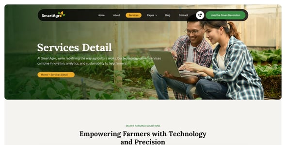 SmartAgro - Agriculture & Farming PSD Template