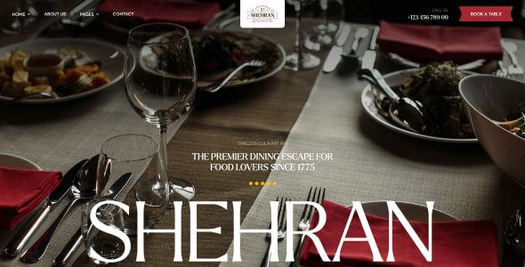 Shehran - Restaurant WordPress Theme