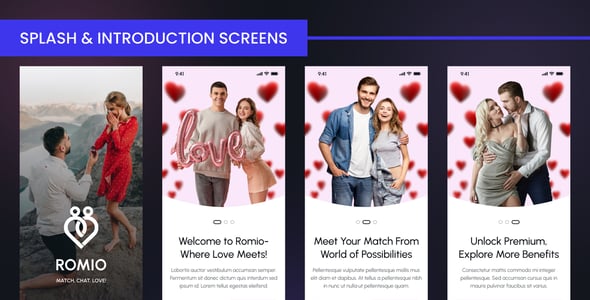 Multipurpose Dating Mobile App PWA HTML Template - Romio