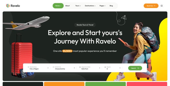 Ravelo - Travel & Tour Booking Figma Template
