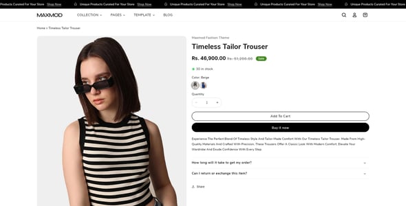 Maxmod - Multipurpose Shopify 2.0 Theme