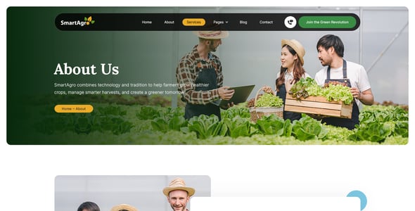 SmartAgro - Agriculture & Farming PSD Template