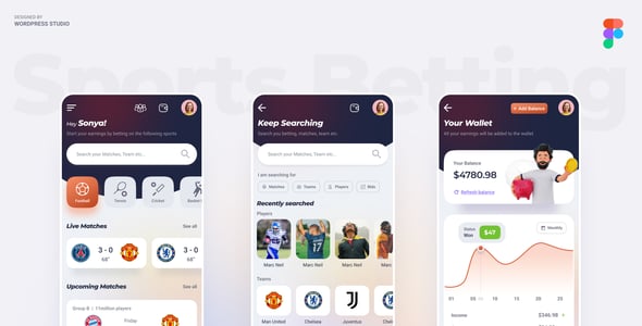Bidibet- Sports Betting Figma App Template
