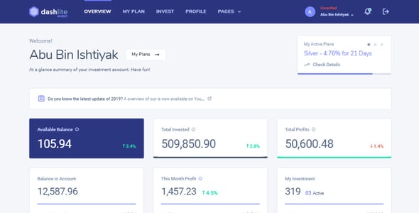 DashLite - Bootstrap Responsive Admin Dashboard Template