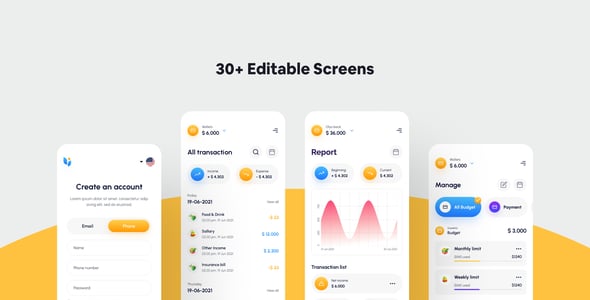 Finco - Money Management App Figma UI Kit