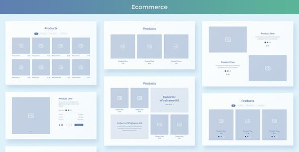 Collector – Web Wireframe UI Kit for AdobeXD
