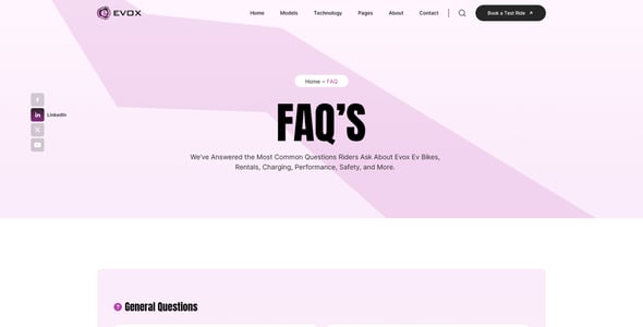 Evox - Electric Bikes PSD Template