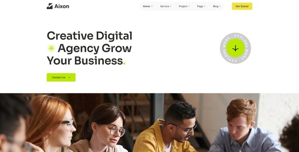 Aixon – Creative & Digital Agency Figma Template