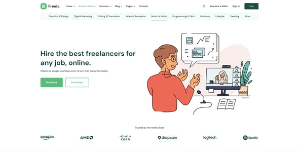 Freeio - Freelance Marketplace Figma Template