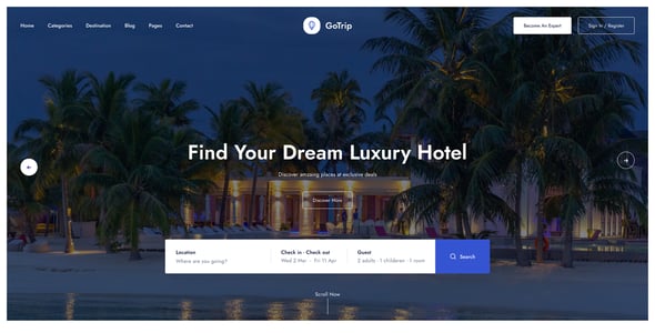 GoTrip - Travel & Tour Agency HTML Template