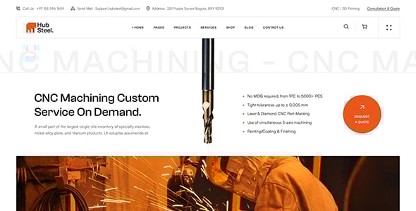 Hubsteel - Industry & Manufacturing Factory Theme