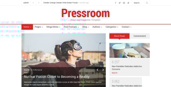Pressroom - News Magazine Template