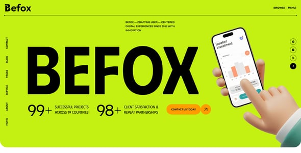 Befox - Digital Agency & Creative Portfolio Figma Template