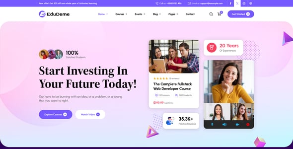 Edudeme - Education & Online Course WordPress Theme
