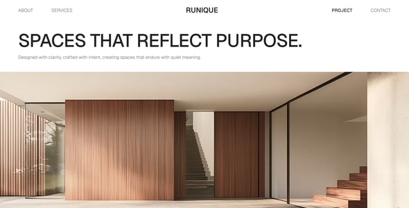 Runique – Architecture Firm Website UI Figma Template