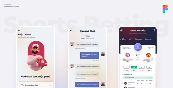Bidibet- Sports Betting Figma App Template