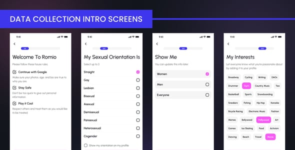 Multipurpose Dating Mobile App PWA HTML Template - Romio