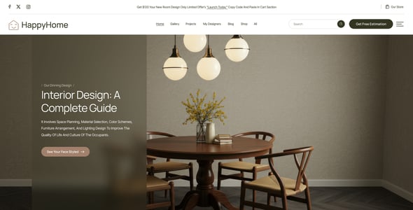 Happyhome - Architect & Construction Figma Template