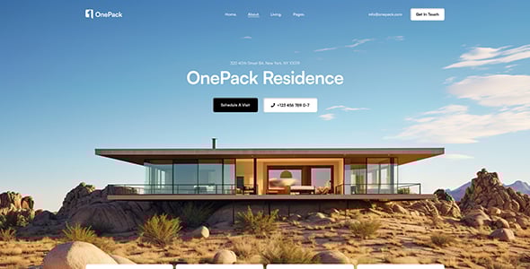 OnePack - Real Estate & Property Construction WordPress Theme