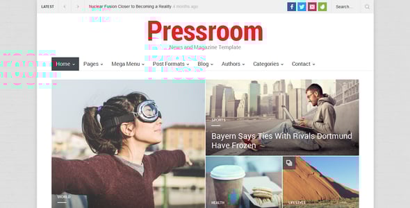 Pressroom - News Magazine Template