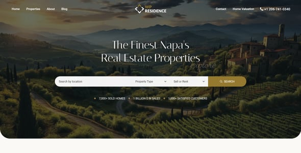 Residence Real Estate WordPress Theme