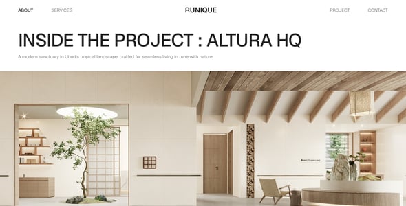 Runique – Architecture Firm Website UI Figma Template