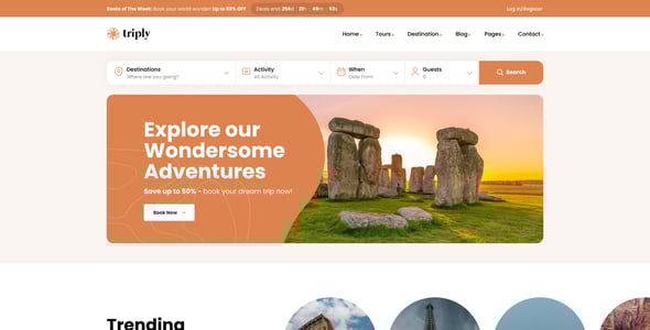 Triply - Tour Booking WordPress Theme