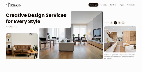 Plexio - Interior Design & Architecture Figma