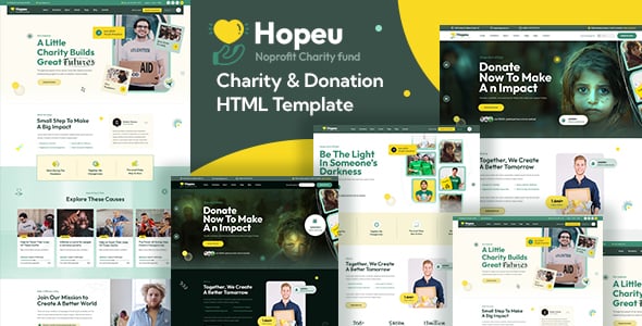 Hopeu – Charity & Donation HTML Template