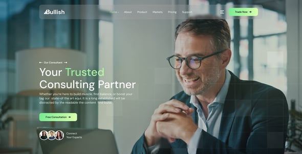 Bullish - Finance & Accounts Consulting Figma Template