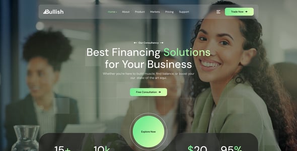 Bullish - Finance & Accounts Consulting Figma Template