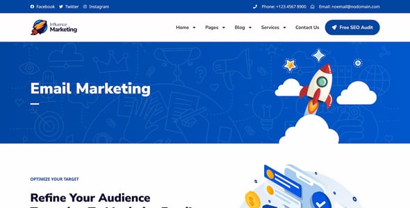 Influence Marketing - SEO & Digital Agency Elementor Pro Template Kit