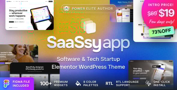 SaaSsy App - Software, SaaS & Tech Startup WordPress Theme