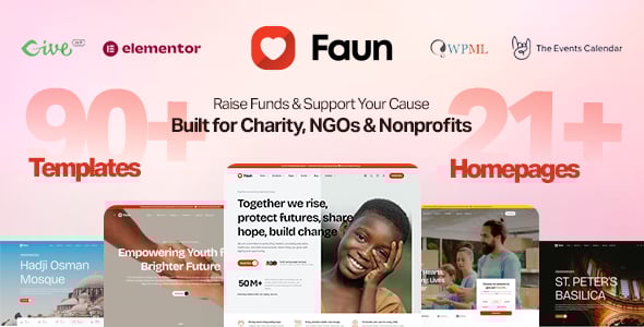 Faun – Nonprofit, Charity & Donation WordPress Theme