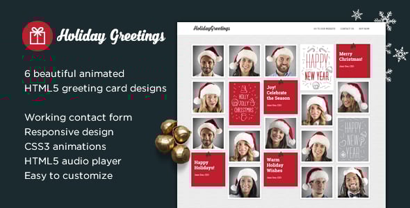 Holiday Greetings - Landing Page Greeting Card