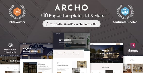 Archo - Architecture & Interior Elementor Template Kit