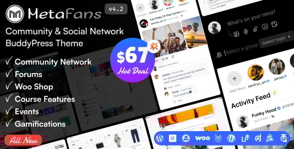 MetaFans - Community & Social Network BuddyPress Theme