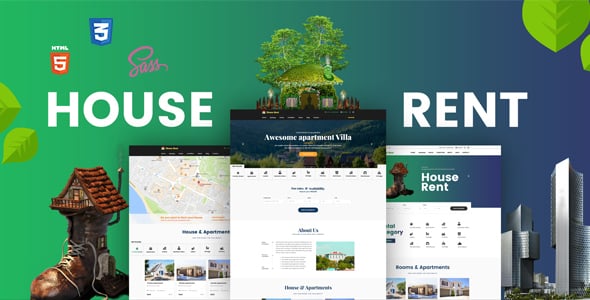 HouseRent - Multi Concept House, Apartment Rent HTML Template